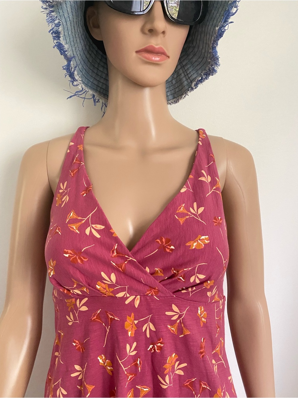 Patagonia Red Sheath Dress Sleeveless Halter Midi - Picture 3 of 9
